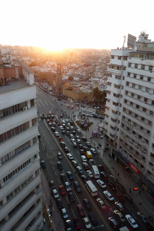 Casablanca - Avenue des FAR au coucher du soleil